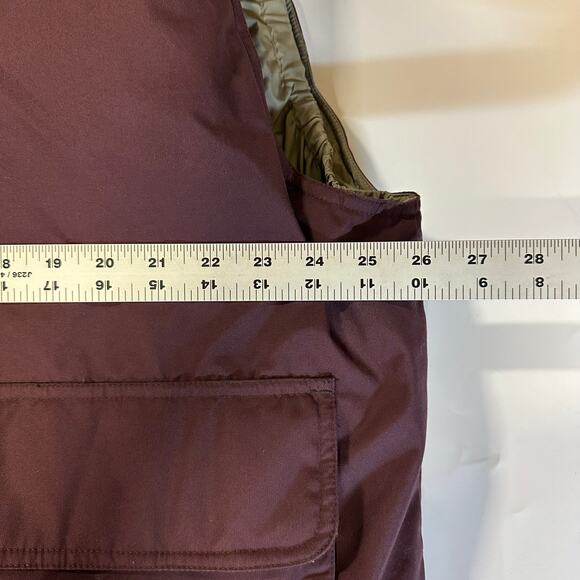 Cabela’s Men’s Goose Down Puffer Vest 2XLT Burgundy – Insulated Outdoor Wear - Picture 5 of 9